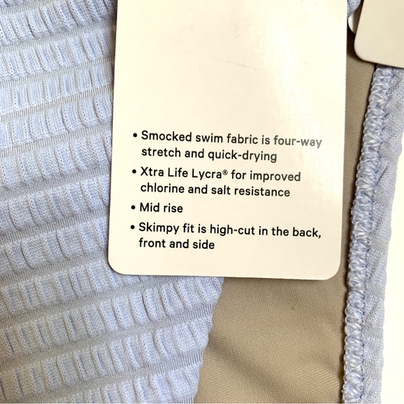 🌟NEW Smocked Mid-Rise Skimpy Swim Bottom SZ. 8   NWT - Picture 8 of 12